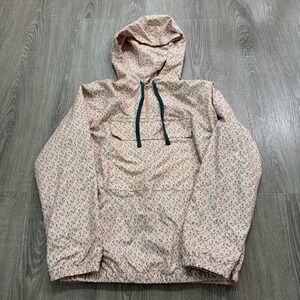 Fin & Vince Floral Pull Over Jacket Kids Size 8-9y Hooded With Pocket